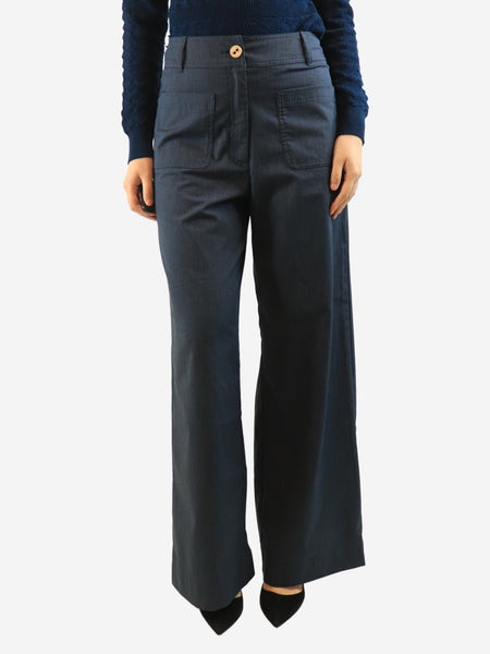 Blue pinstripe trousers - size UK 12 product image