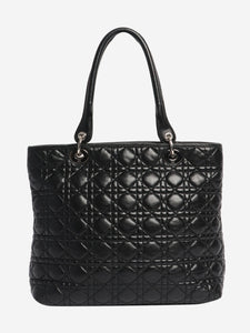 Christian Dior Black 2009 Cannage Panarea tote bag