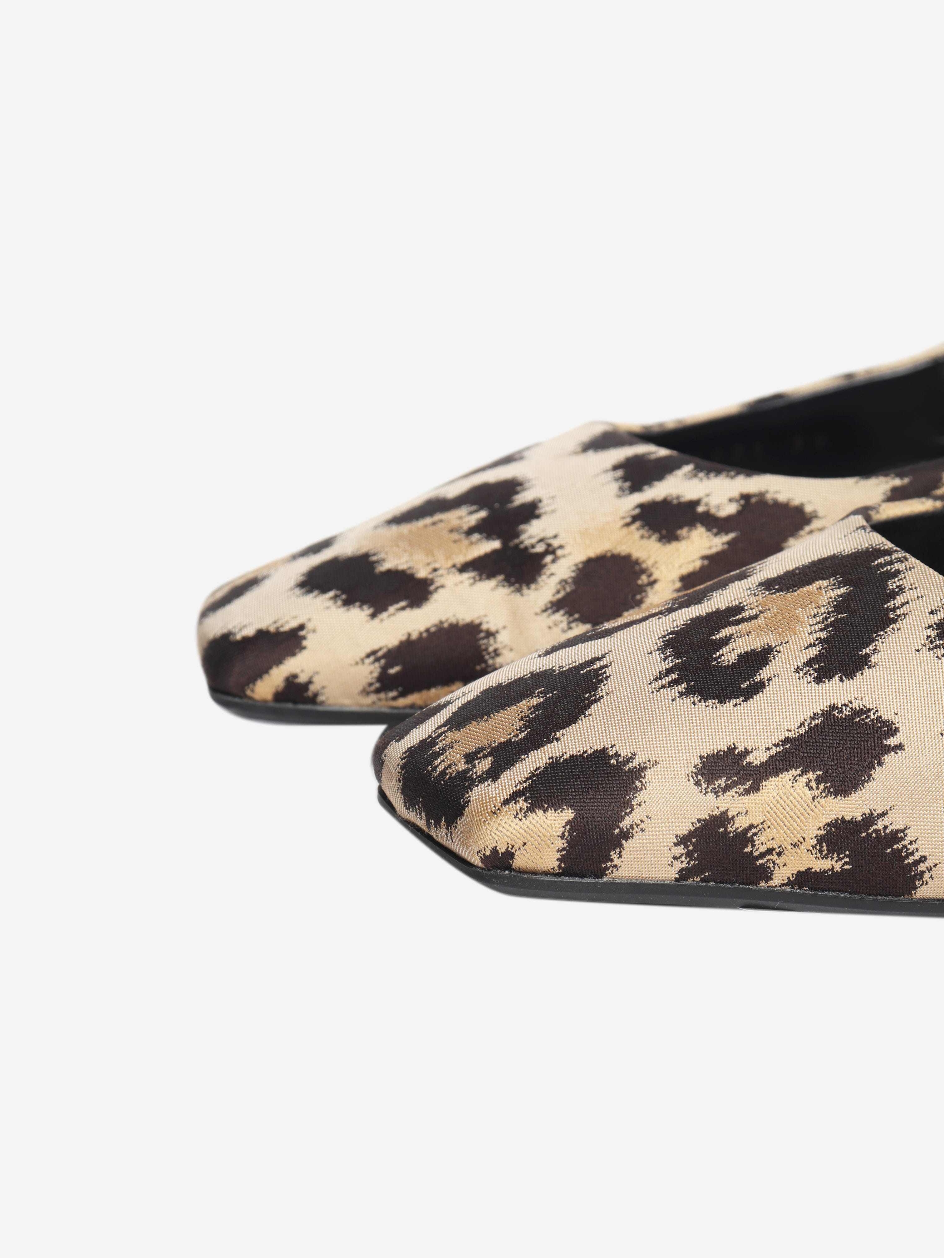 Brown leopard print slingback flats - size EU 38 (UK 5) Flat Shoes Dior 