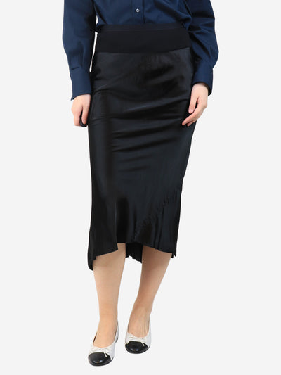 Black satin skirt - size UK 10 Skirts Rick Owens 