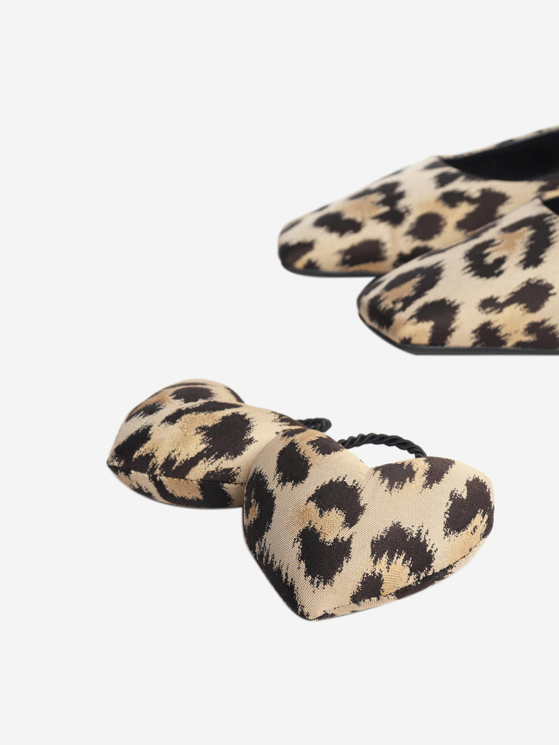 Brown leopard print slingback flats - size EU 38 (UK 5) Flat Shoes Dior 
