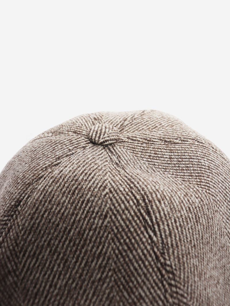 Brown herringbone Pecora Nera hunting hat - size M Hats Loro Piana 