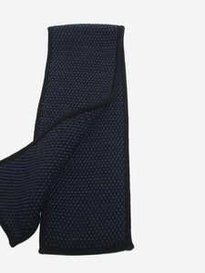 Bouchra Jarrar Navy knitted wool scarf