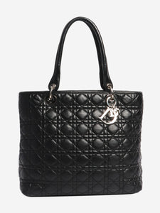 Christian Dior Black 2009 Cannage Panarea tote bag