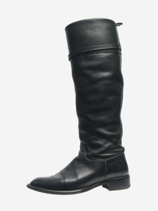 Salvatore Ferragamo Black riding boots - size EU 38.5