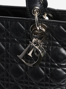Christian Dior Black 2009 Cannage Panarea tote bag