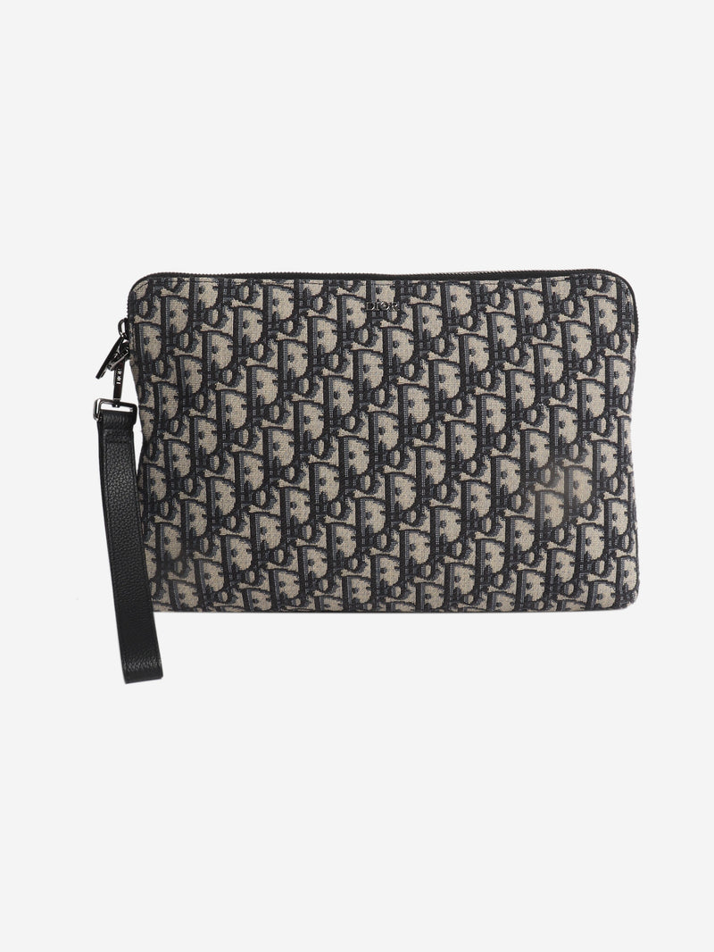 2021 Navy zipped monogram pouch Clutch bags Dior 
