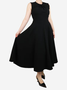 Emilia Wickstead Black crepe maxi dress - size UK 14