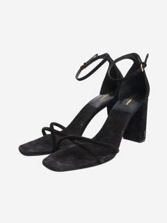 Black suede sandal heels - size EU 40.5 Heels Saint Laurent 