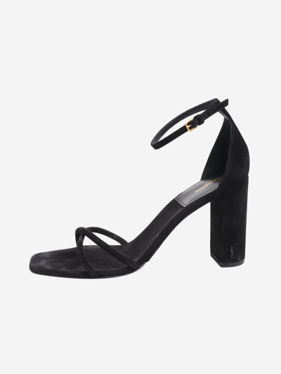 Black suede sandal heels - size EU 40.5 Heels Saint Laurent 
