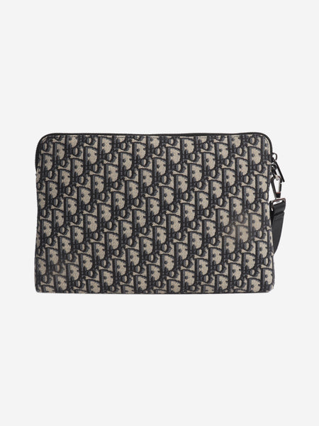 2021 Navy zipped monogram pouch alternate image