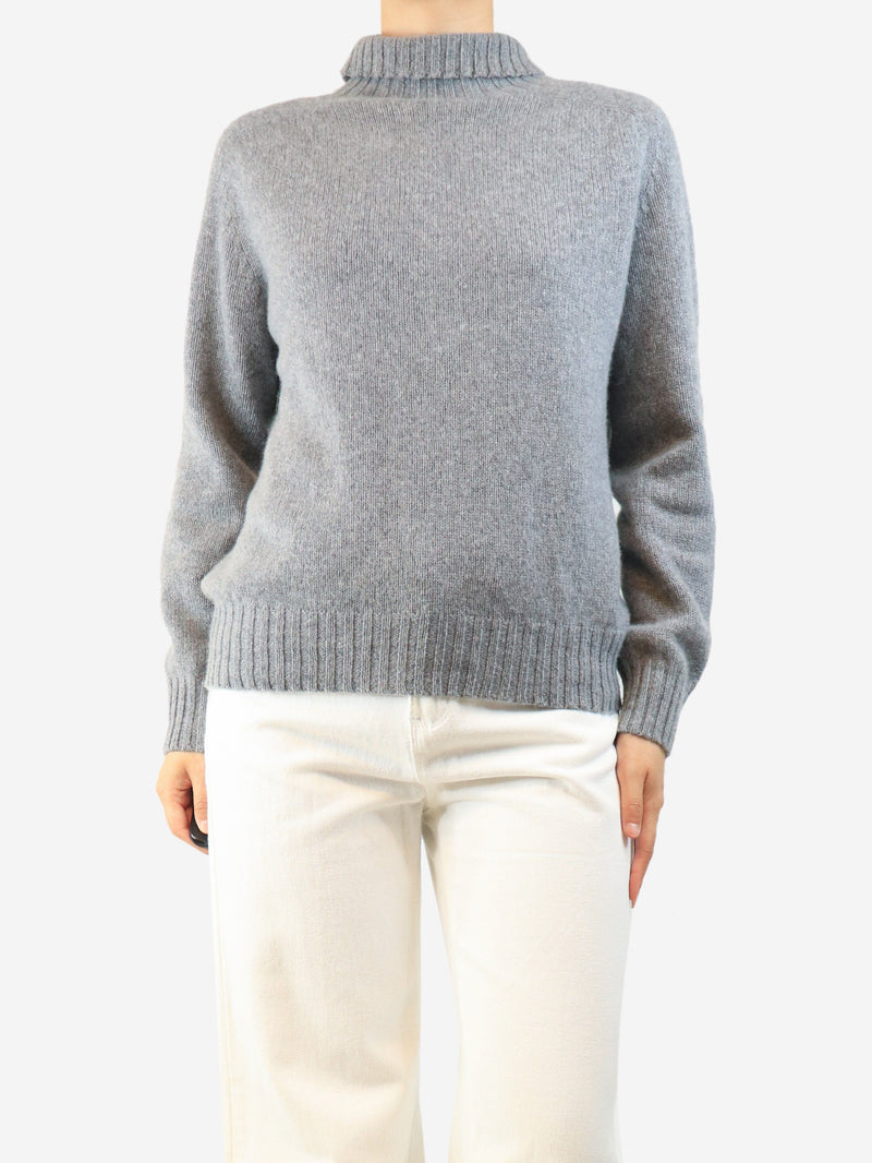 Grey high-neck cashmere jumper - size S Knitwear Bamford 