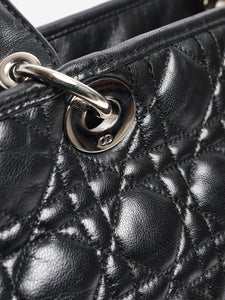 Christian Dior Black 2009 Cannage Panarea tote bag