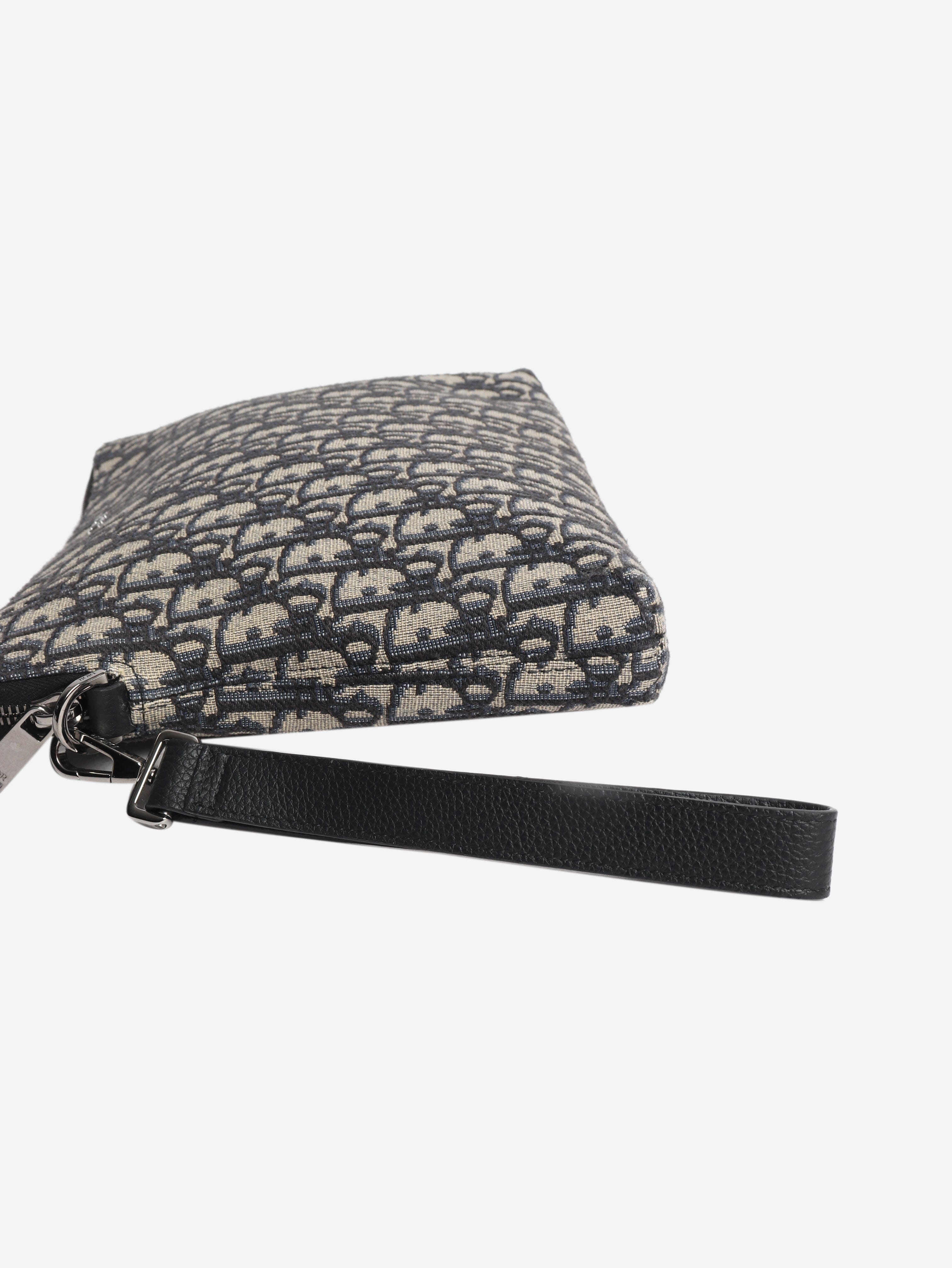 2021 Navy zipped monogram pouch Clutch bags Dior 