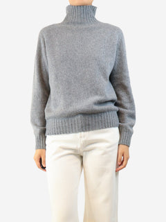 Grey high-neck cashmere jumper - size S Knitwear Bamford 