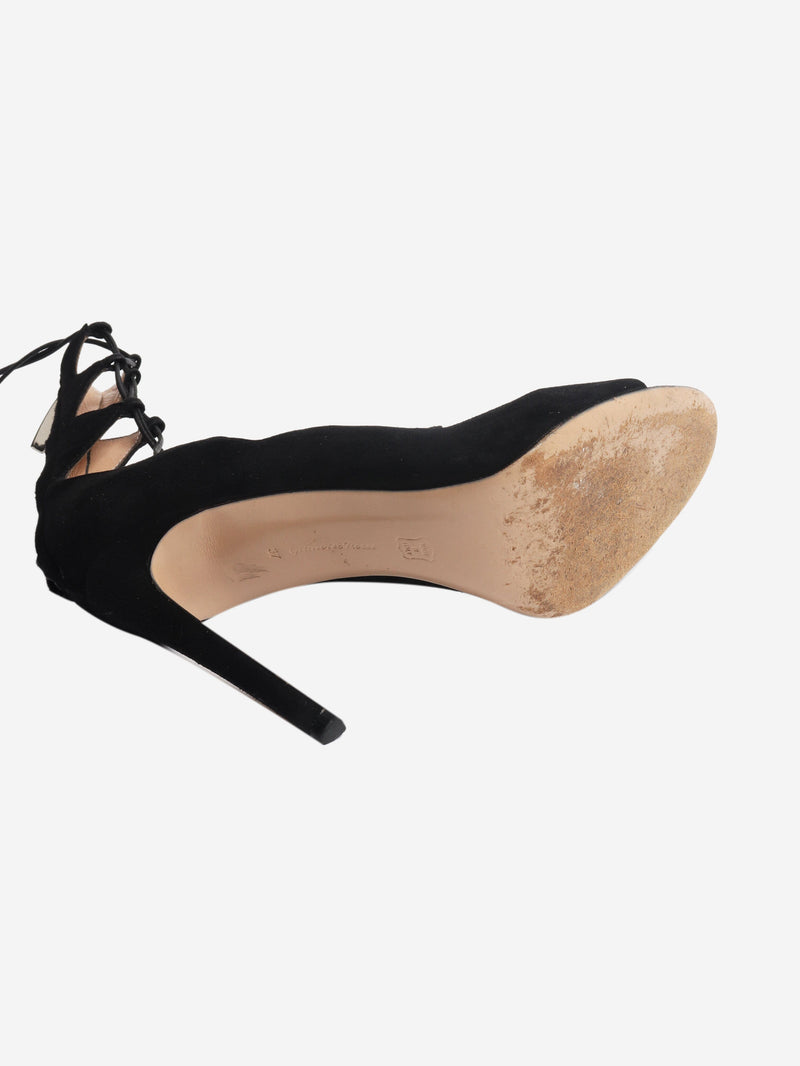 Black lace up heels - size EU 37 (UK 4) Heels Gianvito Rossi 