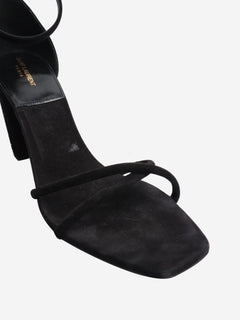 Black suede sandal heels - size EU 40.5 Heels Saint Laurent 