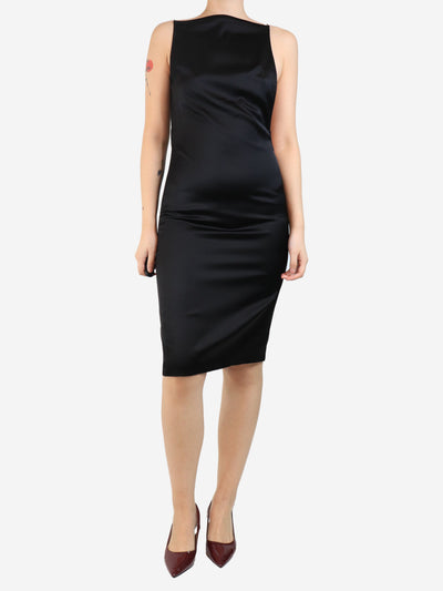 Black sleeveless satin midi dress - size UK 8 Dresses Jacquemus 