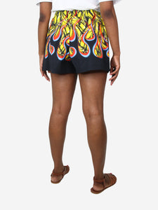 Prada Multicolour flame and banana printed shorts - size UK 14