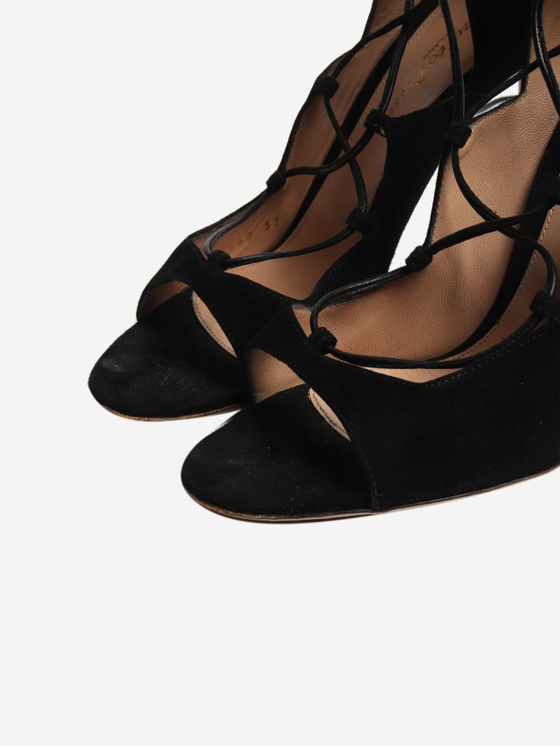 Black lace up heels - size EU 37 (UK 4) Heels Gianvito Rossi 