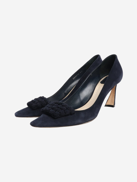 Navy suede pumps - size EU 41 alternate image