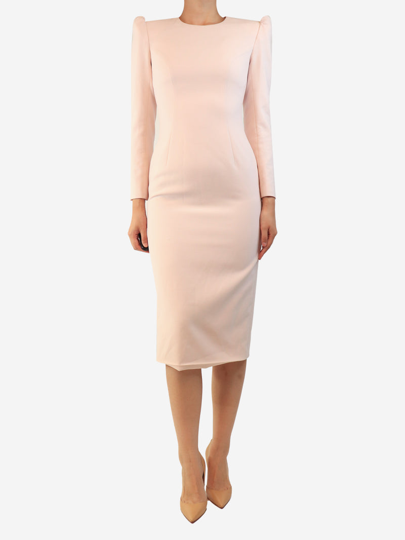 Pink longsleeve dress - size UK 8