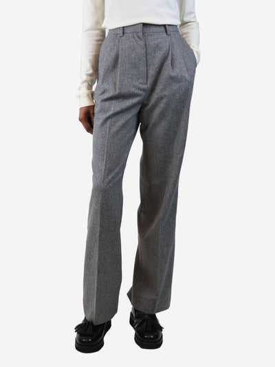 Light grey Stanley wool trousers - size UK 14 Trousers Issue Twelve 