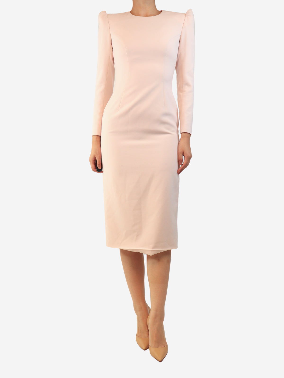 Pink longsleeve dress - size UK 8