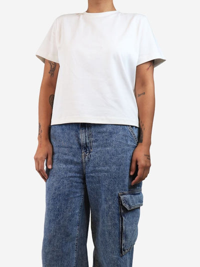 White Ada boxy t-shirt - size UK 6 Tops Issue Twelve 