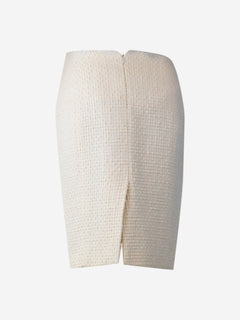 Cream tweed skirt - size UK 8 Skirts Chanel 