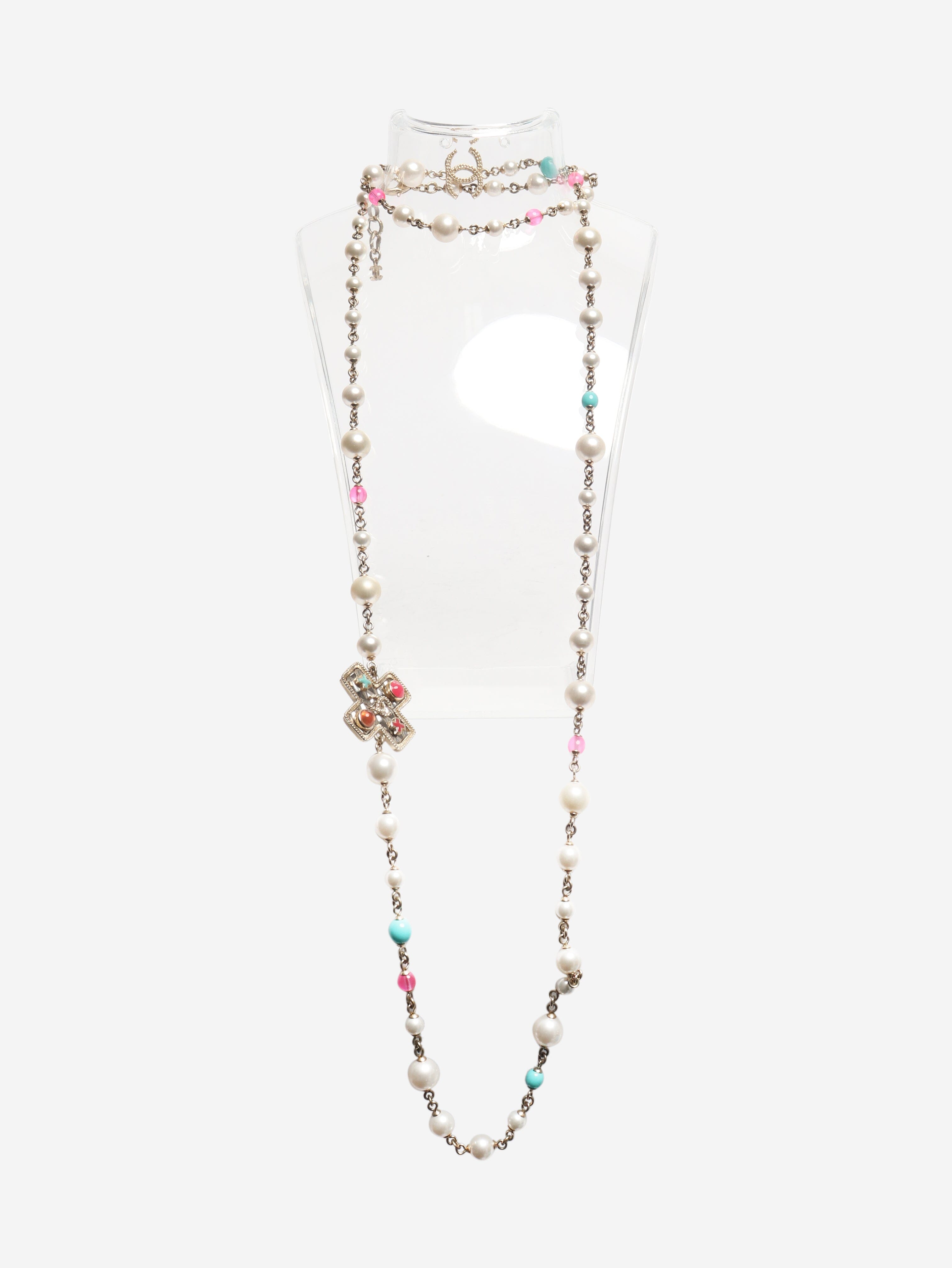 Gold-plated faux-pearl necklace Necklaces Chanel 