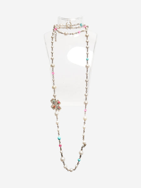 Gold-plated faux-pearl necklace product image
