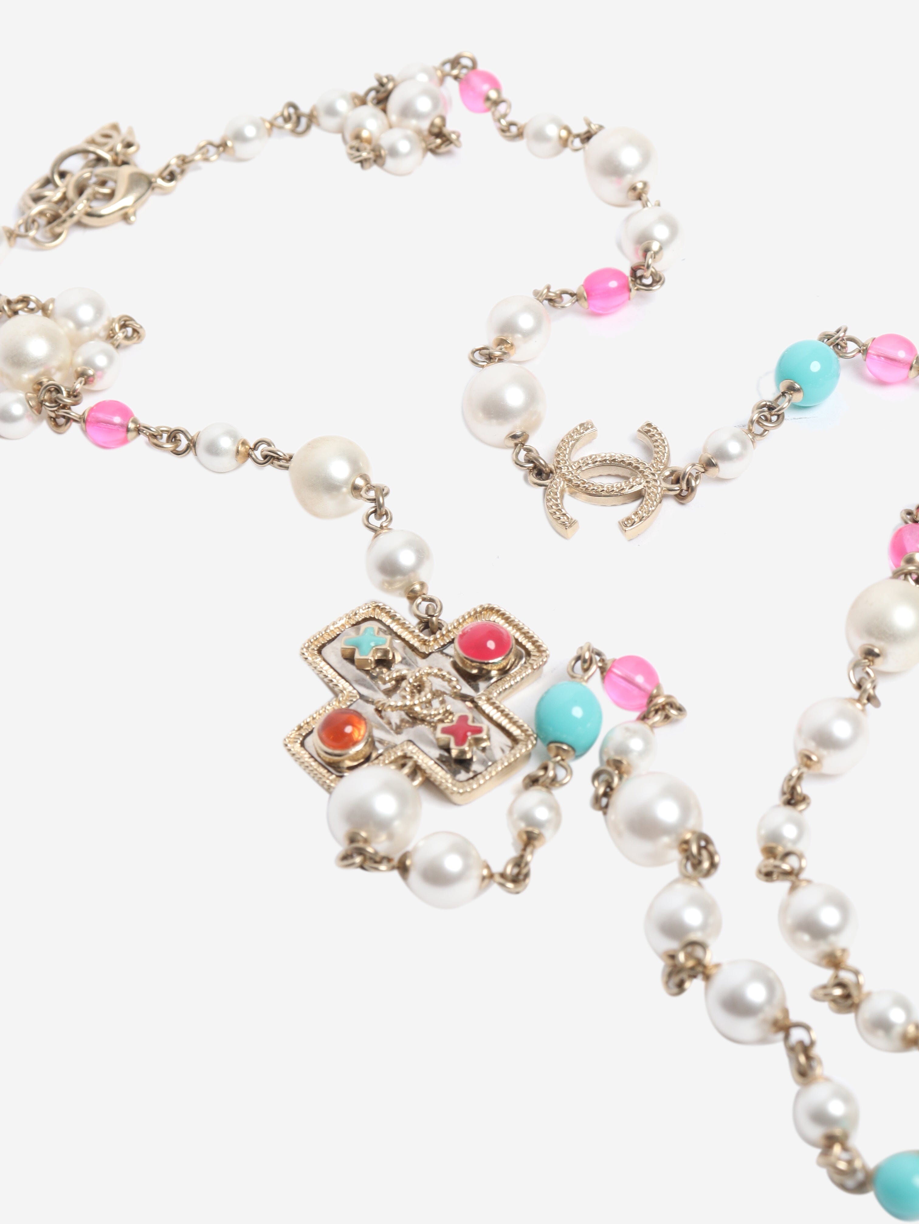 Gold-plated faux-pearl necklace Necklaces Chanel 