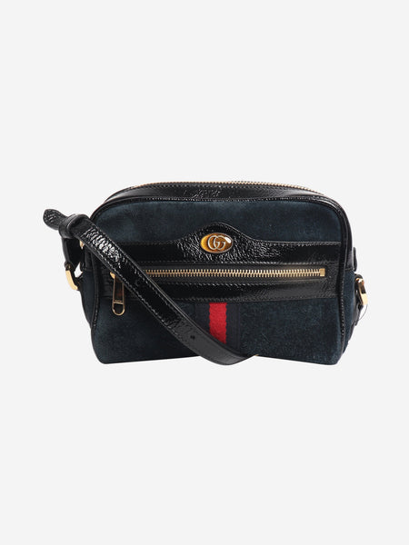 Navy suede Ophidia crossbody bag product image