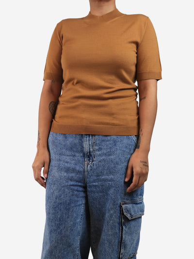 Brown Cecily knit top - size L Knitwear Issue Twelve 