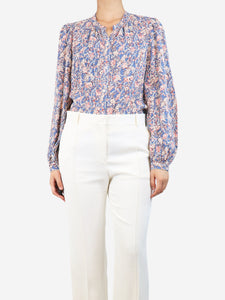 APOF Multicolour frill-collar floral shirt - size S