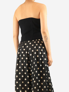 Navy bustier top - size UK 8