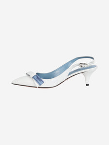 Prada White leather slingback heels - size EU 38