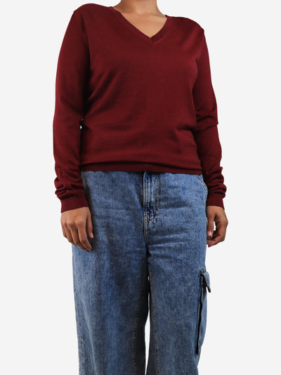 Red Paula knit top - size L Knitwear Issue Twelve 