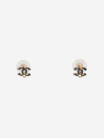 Gold CC lucite stud earrings Earrings Chanel 