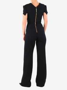 Roland Mouret Black crepe jumpsuit - size UK 8