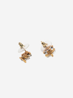Gold CC lucite stud earrings Earrings Chanel 