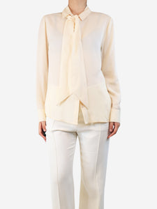 Frame Cream silk crepe shirt - size M