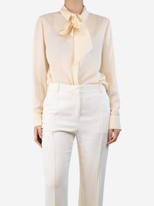 Frame Cream silk crepe shirt - size M