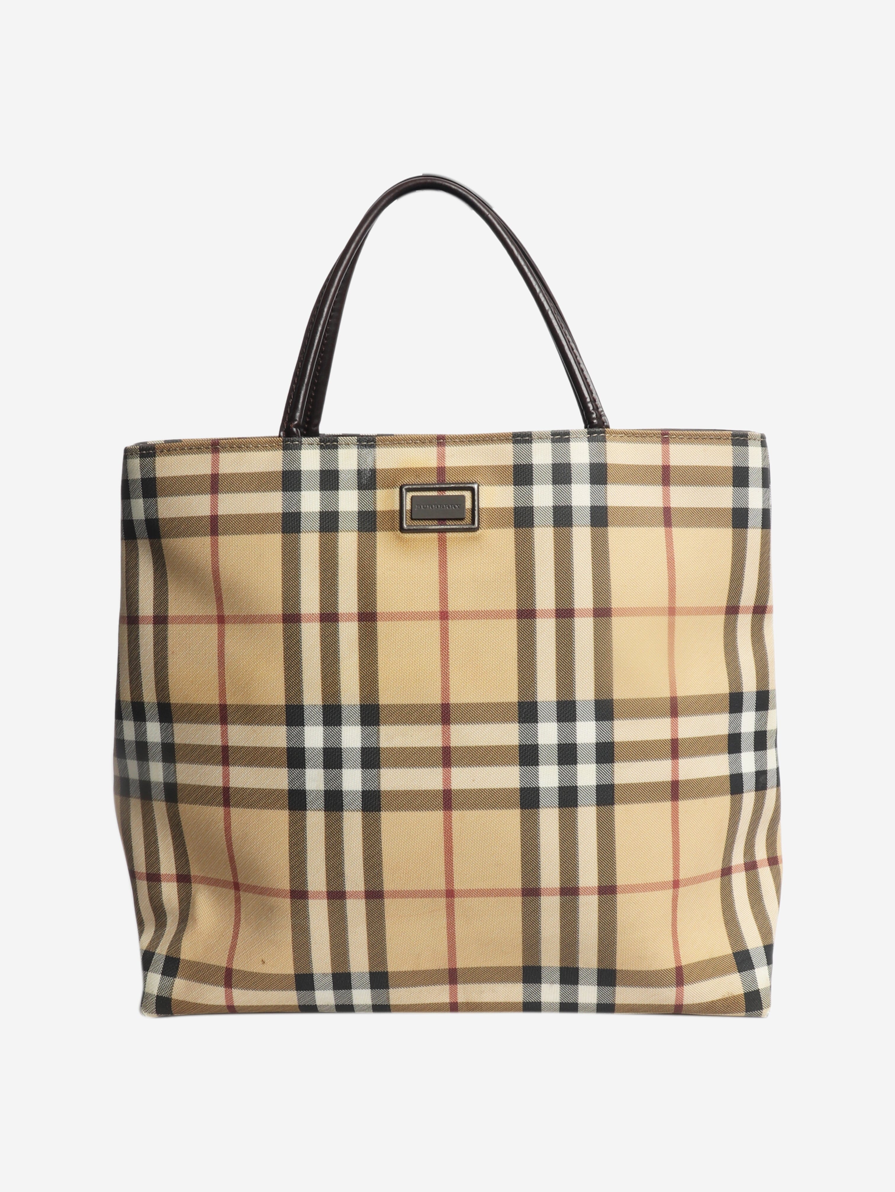 Brown vintage nova check tote bag Tote Bags Burberry 