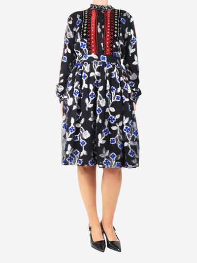 Black floral lurex dress - size UK 10 Dresses Dodo Bar Or 
