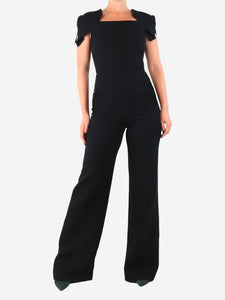 Roland Mouret Black crepe jumpsuit - size UK 8