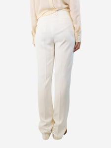 Celine Cream crepe trousers - size UK 10