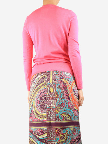 Hot pink fine knit sweater - size S alternate image