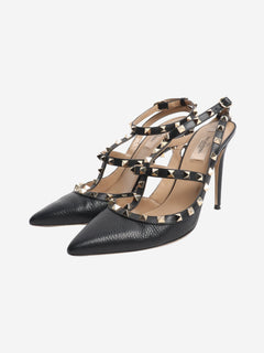 Black Rockstud leather pumps - size EU 41 Heels Valentino 